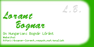 lorant bognar business card